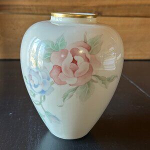 LENOX Chatsworth Floral VASE with 24K Gold Trim 6.5" Excellent Condition
